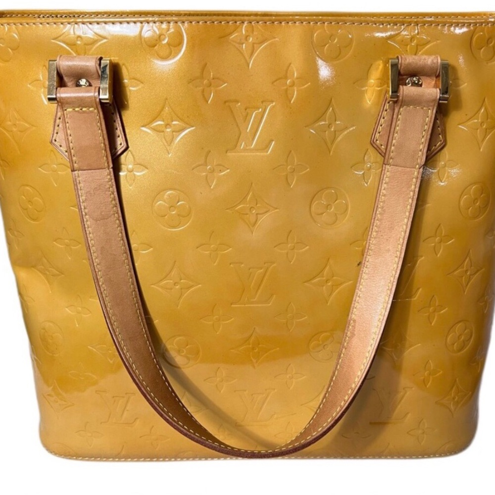 Louis Vuitton Houston Yellow Vernis Bag #LM0060
